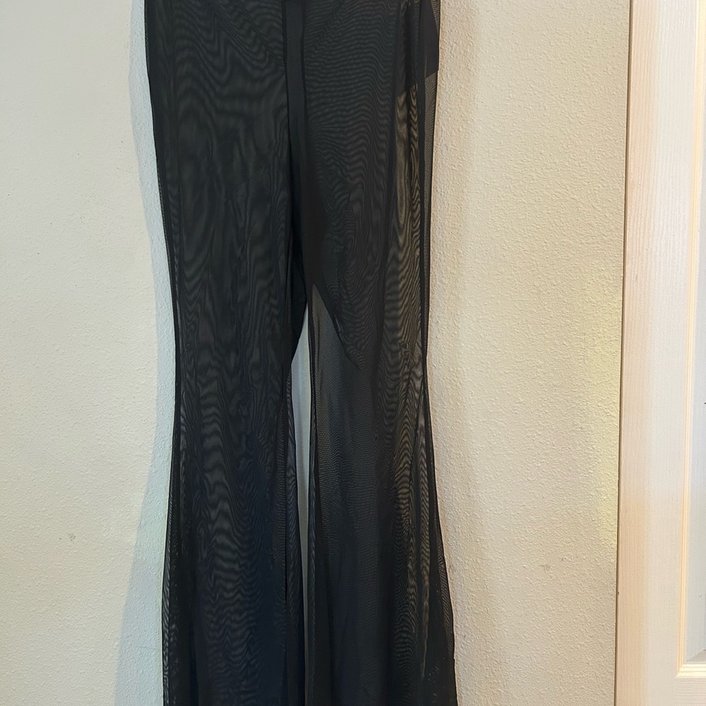 Sheer swimwear coverup pants